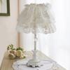 European Creative Lace Fabric White Table Lamps Korean Rural Maid Lovely Small Fresh Resin Lamps Bedside&foyer&bedroom SFY005