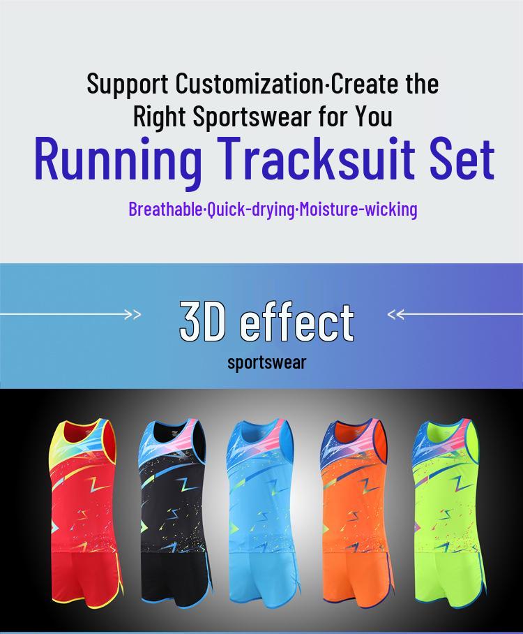 Тренировочный костюм для легкой атлетики для мужчин и женщин: Спортивная одежда для спринта и марафона с шортами для уроков физкультуры в начальной школе