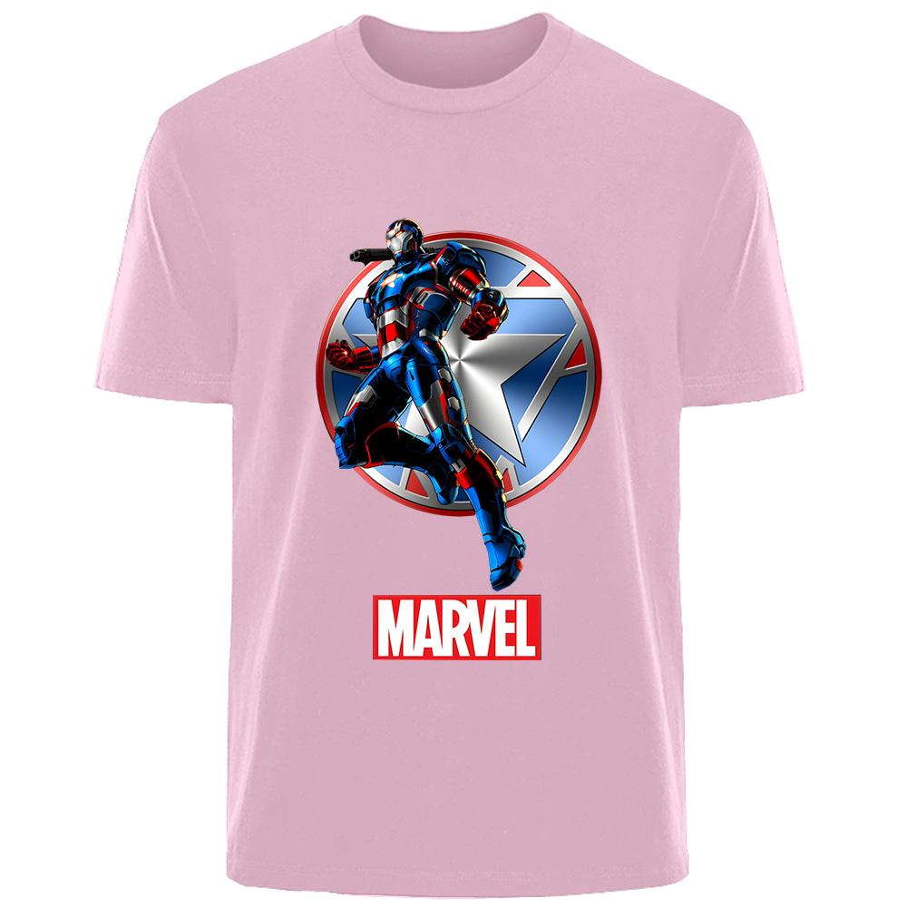Футболка с супергероями Мстителей Marvel Железный Человек Черная Пантера Хлопковая летняя футболка Подходит и для мужчин, и для женщин