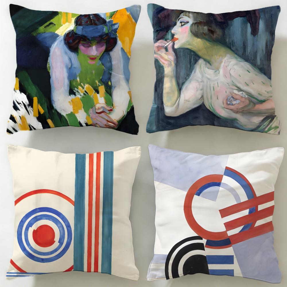 classic artist Frantisek Kupka Cushion Cover Soft EasyWash Pillow Case Versatile for Couch Bed Travel and Office