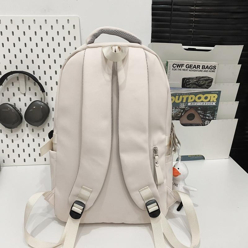 Однотонный школьный рюкзак для студента, женский рюкзак большой емкости, мужской рюкзак