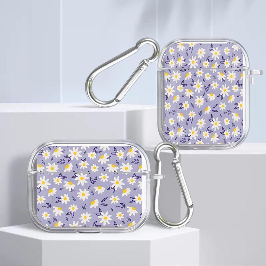Прозрачные чехлы для наушников Cover Case для Airpods 4 1 Pro 2 Pro2 Pro3 3 Мультяшная ромашка