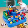 Douyin-Inspired Little Train Adventure: Kids' Car Track & Parking Toy - Perfect New Year Gift