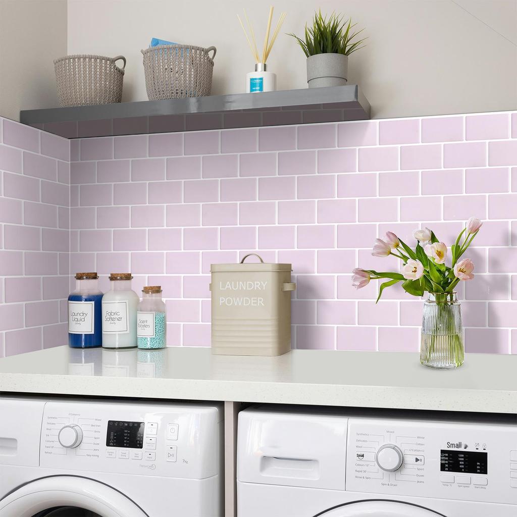 Classic 3D Crystal Drop Self-Adhesive Waterproof Wallpaper, Oil-Proof Brick Style Wall Sticker for Kitchen and Bathroom.