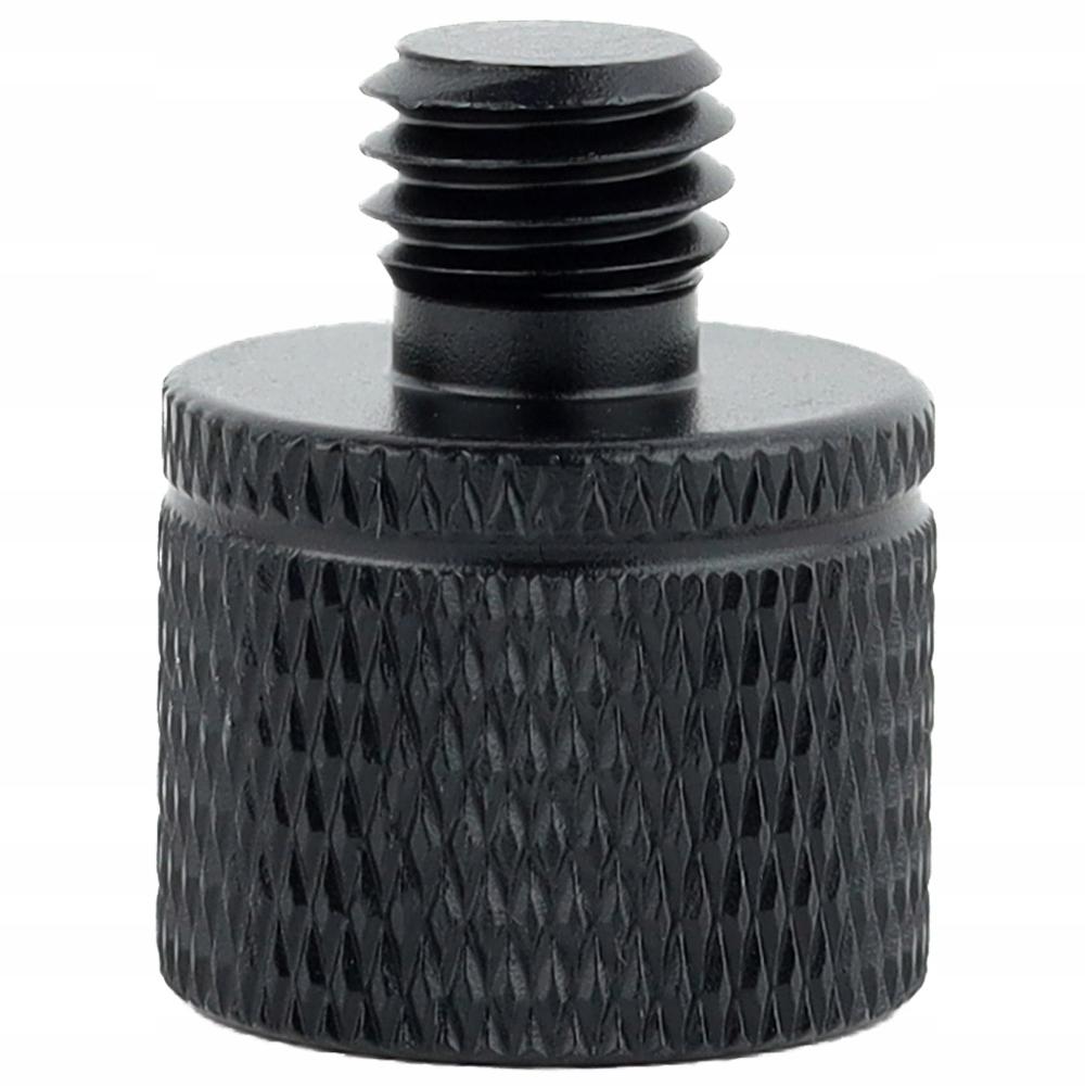 Adapter sleeve reduction M8 to 1/4" tripod aluminum black 20 mm