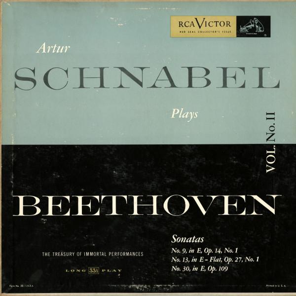 LP Record LUDWIG VAN BEETHOVEN, ARTUR SCHNABE - Artur Schnabel Plays Beethoven, Vol LCT1110 RCA Victor Red 1952 US Classical Used