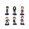 6pcs/set  Avengers Black Panther Thanos Ironman Spiderman Captain American Hulk Figure Model Toys