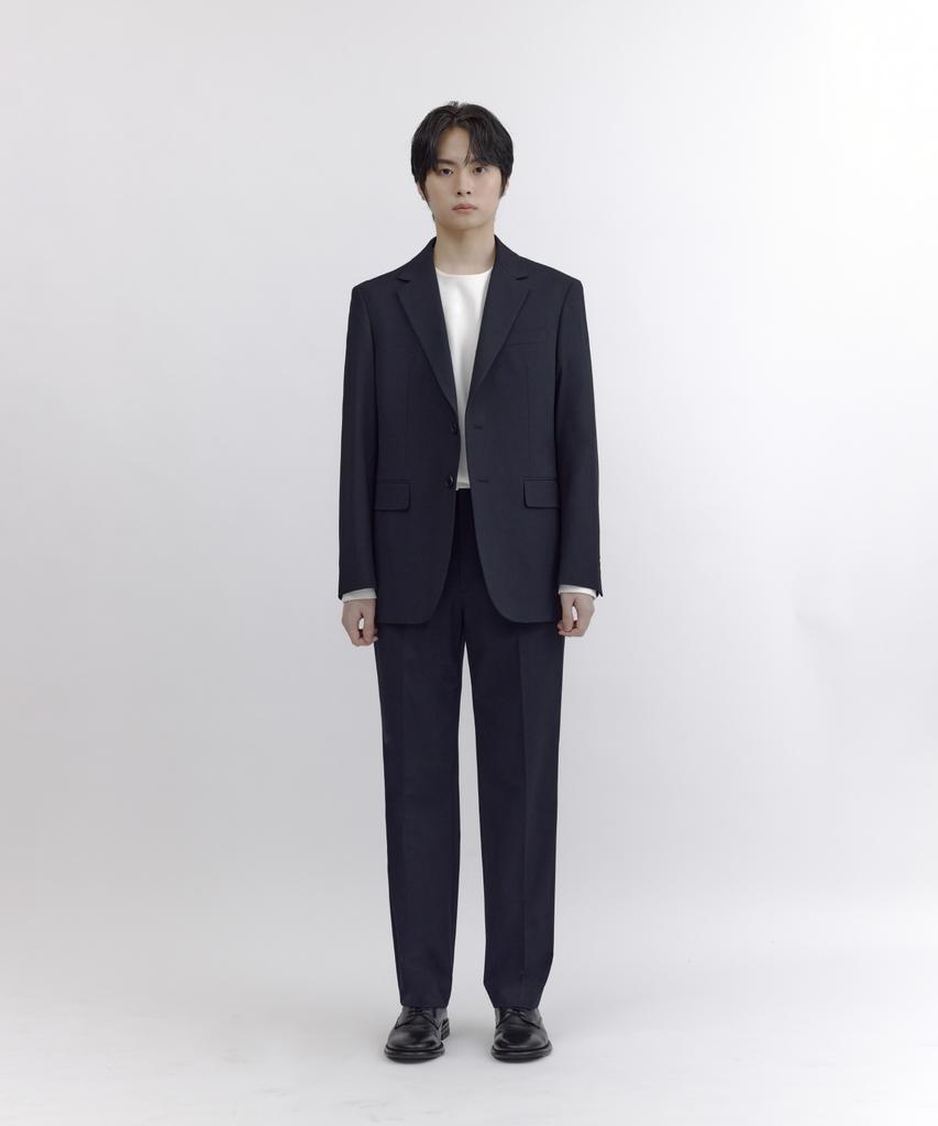 NONBLANK [Saint Year] Semi-Wide Fit Slacks_Dark Navy