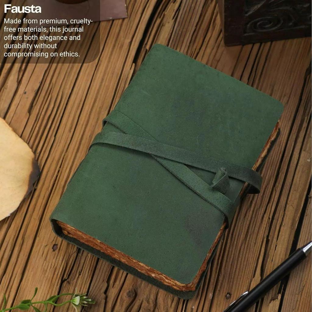 Винтажный журнал для записей в кожаном переплете, 240 страниц, 7 X 5 дюймов, необработанный край