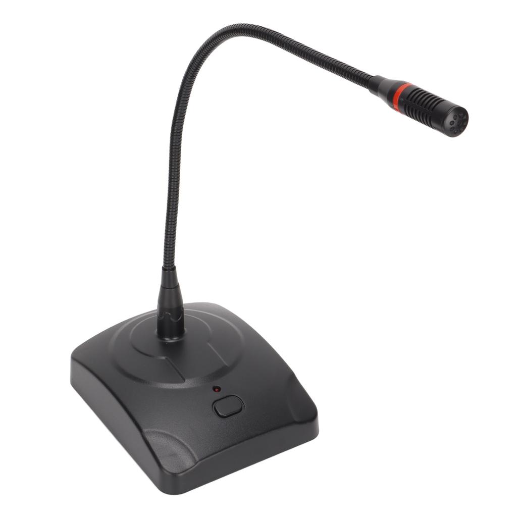 Gooseneck Microphone Desktop 6.35mm Cable Gooseneck Microphone with Light for Conferences Broadcast