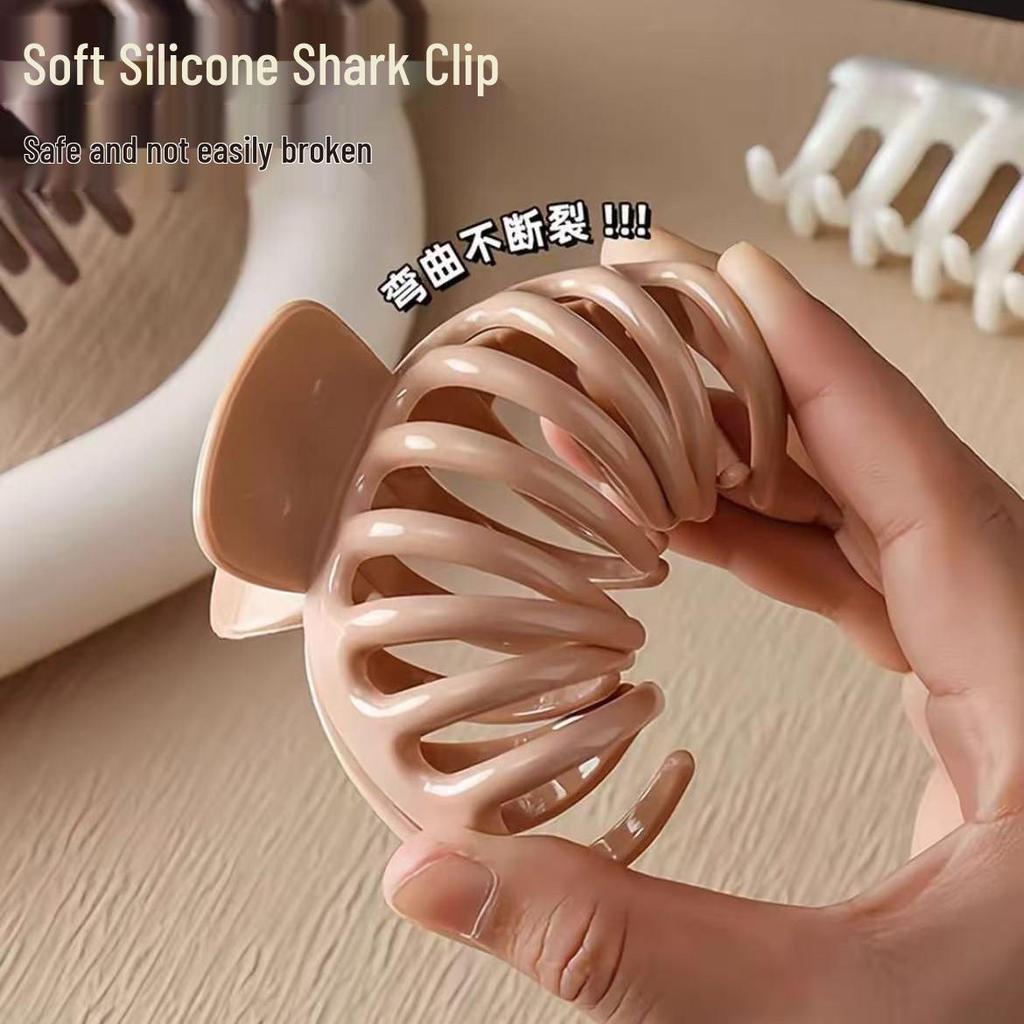 Soft Silicone Shark Hair Clip: Anti-collision, Anti-fall, Durable Protection for Back of Head
