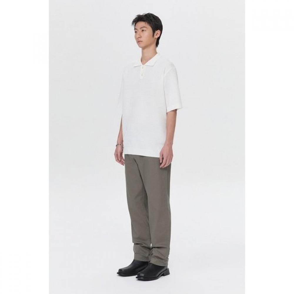Customellow Khaki Regular Fit Cotton Pants C9pam26102khx