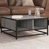 VidaXL Coffee Table Sonoma Grey 60.5x60.5x30 Cm Engineered Wood/metal, Side Table, Living Room Table, Side Table, 848767