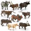 Texas Longhorn Cattle Pvc Model Collectible Animal Decor For Farmhouse Display