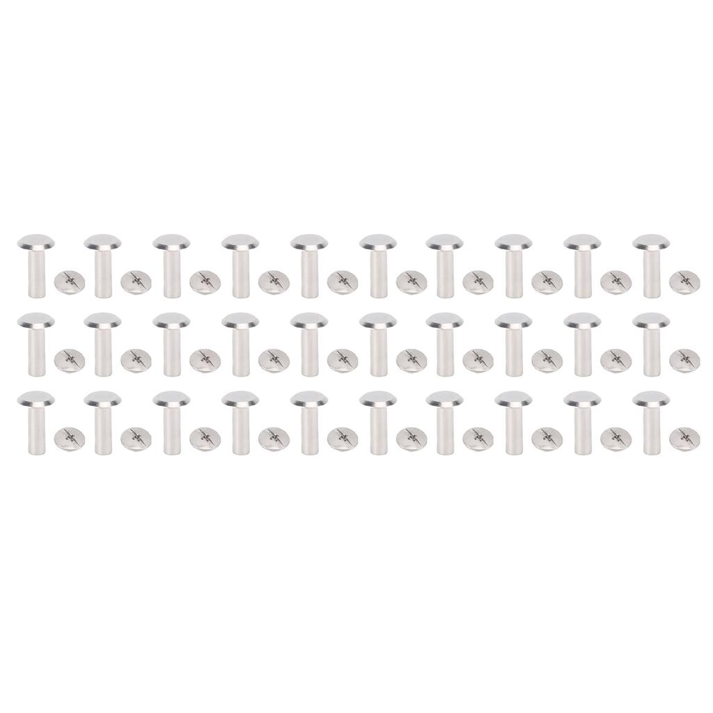 100 Компл. Металлические Пуговицы Заклепки Нержавеющая Сталь Многофункциональные Винты M3 с Плоской Круглой Головкой Кожаные Заклепки