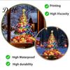 Xmas Tree Wall Stickers Stained Glass Style Christmas Window Stickers, Removable PVC Static Cling Decals for Reusable Holiday Film Home Decor,