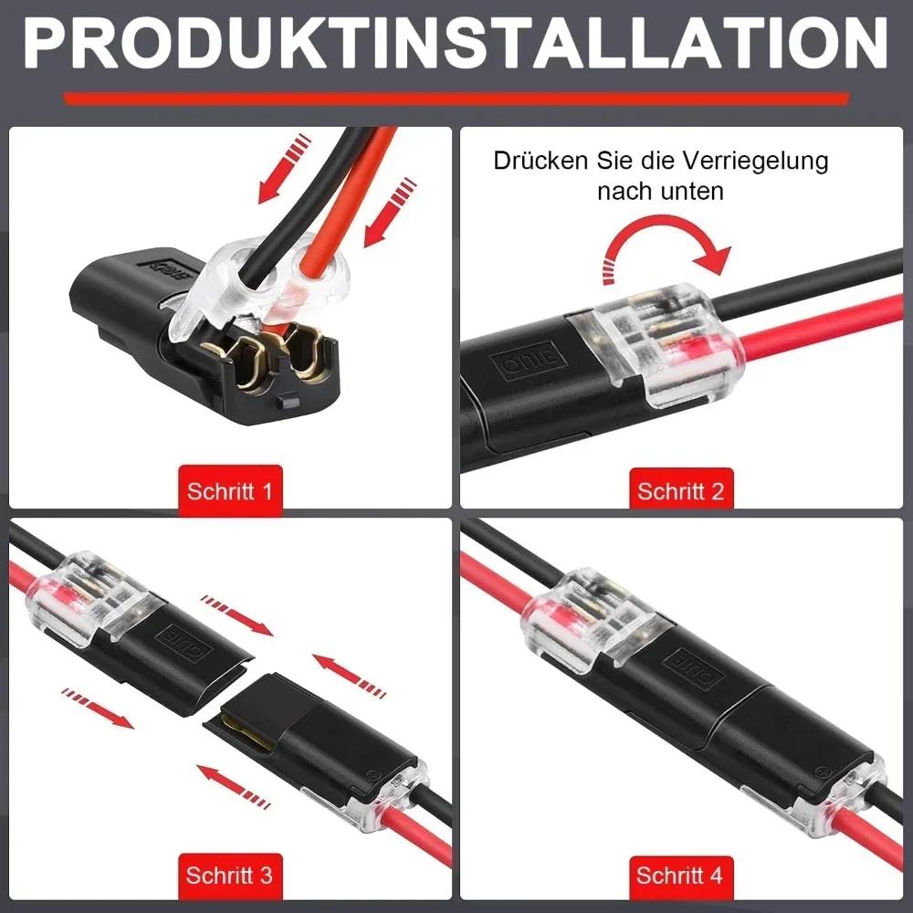 2 Pin Way Plug Waterproof Connector Car Wire Cable Automotive Electrical Connectors Strip Compact Wire Terminal Cable Clamps