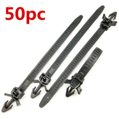 New 50X Car Fastener Mount Cable Tie Clip Detachable Wrap Attachment Clips Zip Strap