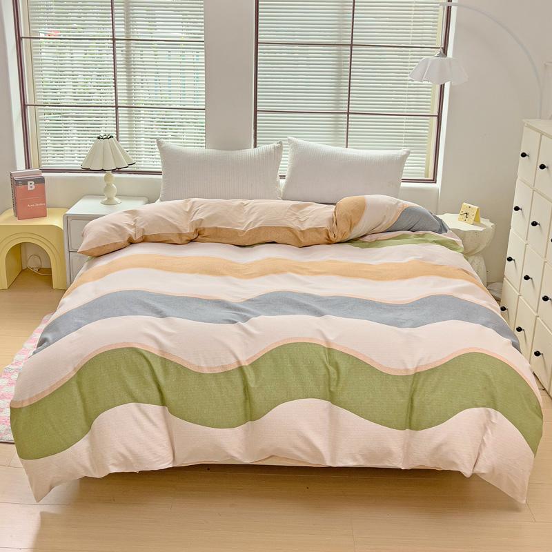 Пододеяльник с абстрактными полосками и волнами, геометрический узор, постельное белье размера «queen-size», 100% хлопок, пододеяльник с застежкой-молнией для детей и взрослых