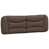 VidaXL Coussin de Tête de Lit, Oreiller de Lecture avec Fermeture à Glissière, Coussin de Lecture pour Lit Chambre, Marron 374597