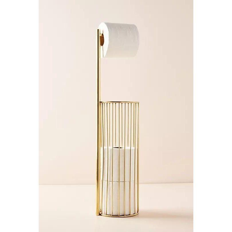 Напольная стойка для рулонов | Держатель для туалетной бумаги напольный и отдельно стоящий | Подставка для салфеток | Держатель для туалетной бумаги Нотка роскоши для вашего дома,(3 Рулона Бумаги Бесплатно)