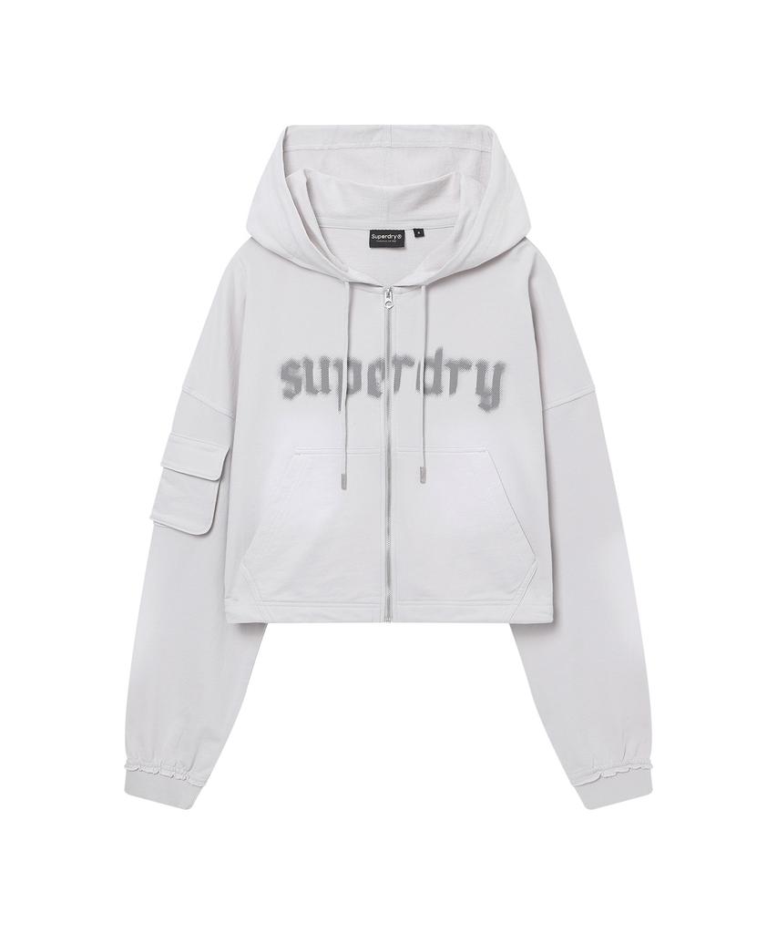 Syupeodeulai Женская выцветшая толстовка на молнии Cool Grey