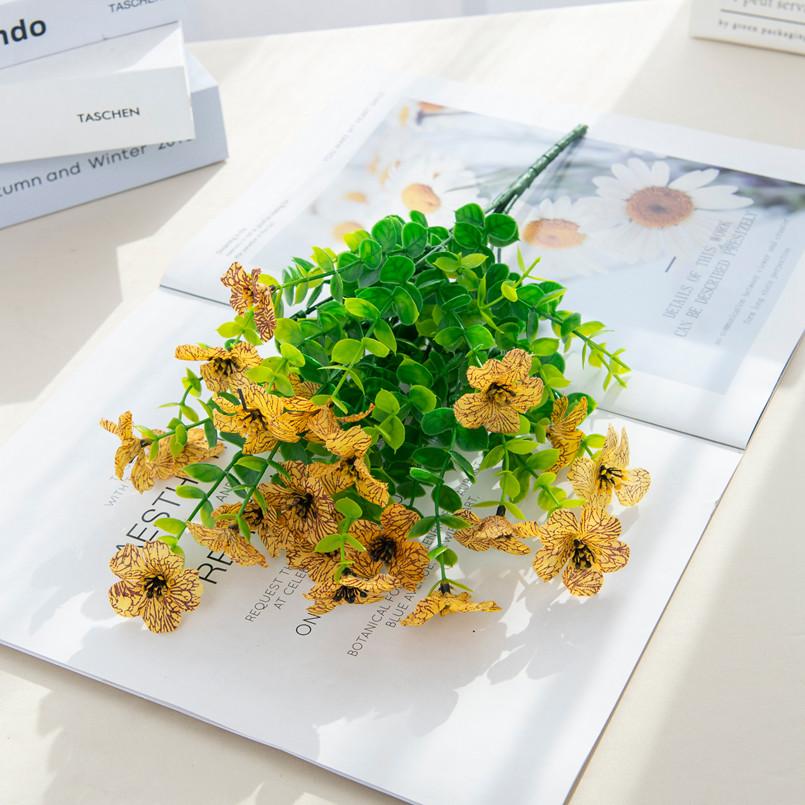 Искусственные пластиковые цветы вишни шелковые ромашки рождественские украшения ваза для дома сада вечеринки свадьбы искусственные растения эвкалипта