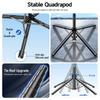 4-Leg Extendable Selfie Stick Tripod for Phone Max. Length 180cm/71in Stable Quadrapod with 1/4