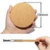 10PCS Cup Mat Natural Cork Coasters Wooden Pad Non-Slip Placemats Set Heat Resistant Non Slip Round Square Table Mats