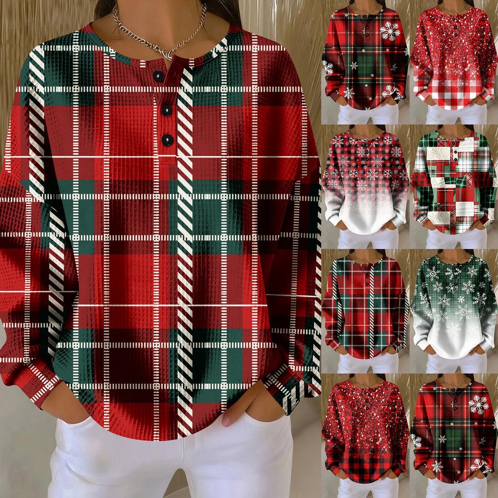 Women's Casual Shirts Long Sleeve Tops Button Up V Neck Loose Knit Fall Favorites For Women