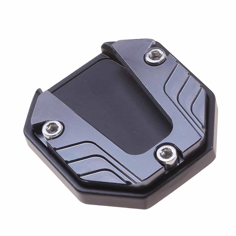 Motorcycle Aluminum Alloy Foot Support Pad Increased Anti-Slip Base Side Support Extended Foot Pad for Motorcycle Bicycle