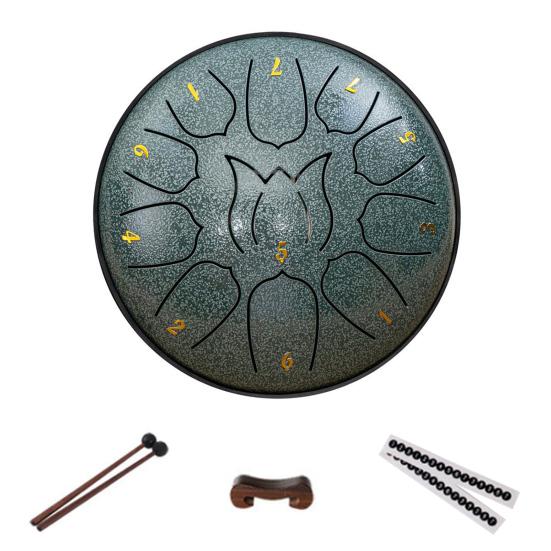 Steel Tongue Drum To Use 11 Compact Design Portable Easy Notes 6 Inches Rain