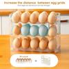 3-слойный складной держатель для яиц для холодильника, контейнер для хранения яиц для боковой двери холодильника, контейнер для яиц большой емкости