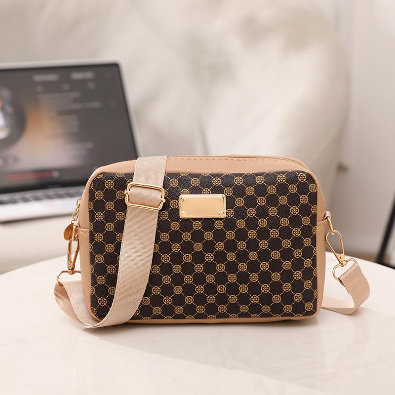 Простая маленькая сумка, новая модная женская сумка, сумка через плечо, трендовая маленькая квадратная сумка с принтом в горошек.