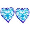 Beautiful Earrings Necklaces Keychains Pendant Mold Flexible Heart Shape Pendant Silicone Mold for Jewelry Studios