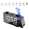 Digital Alarm Clock Dual Alarm Clock With Snooze Function LED Projector With FM Projection Radio USBb/Battery Powered