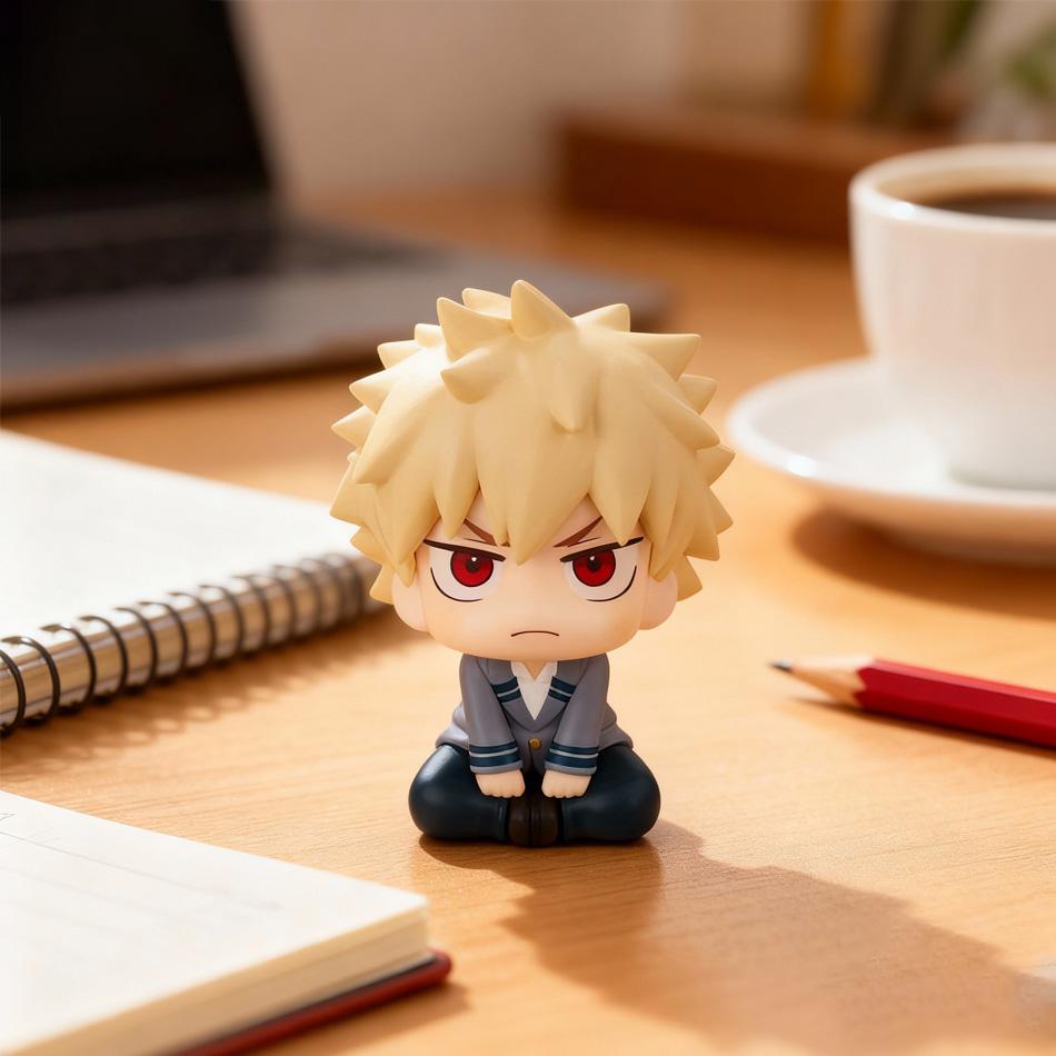 Chibi Super Cute Academy Izuku Midoriya / Katsuki Bakugo / So Todoroki PVC Figurine, Collectible Toy Series Model