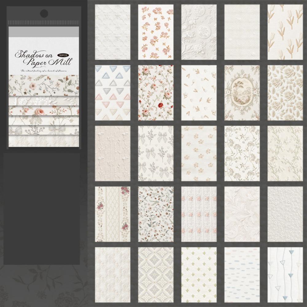 Simulated Fabric Material Book Vintage Scrapbook Paper High Quality Memo Pad Refill Pages