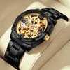 Mechanical Men's Watch Stainless Steel Automatic Skeleton Watch Waterproof Watches for Men Gifts