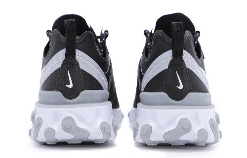 Nike React Element 55 Черный Белый Серый Светоотражающий BV6668-011