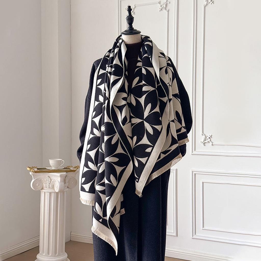 Winter Warm Luxury Cashmere Pashmina Scarf For Women Thick Shawl Wrap Neckerchief Fashion Bufanda Echarpe Poncho Blanket