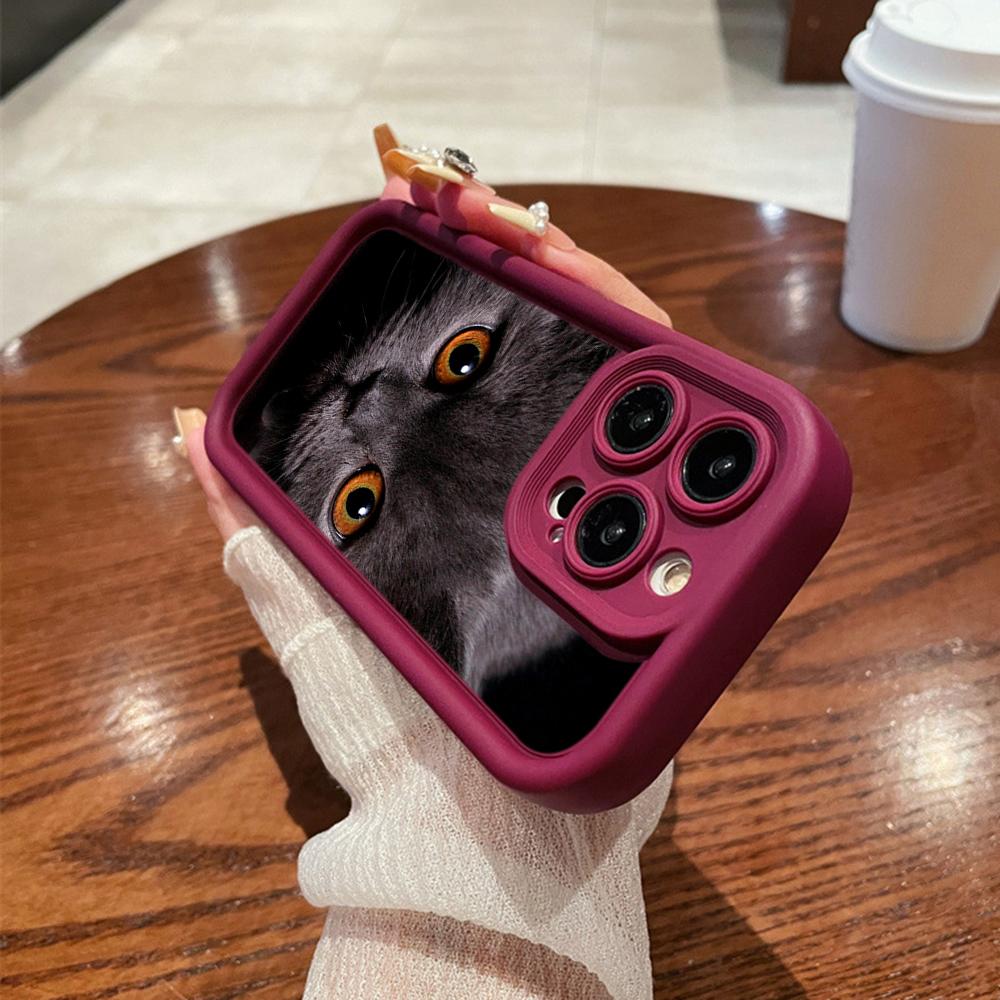 LZ3 Черный кот зеленые глаза силиконовый чехол для телефона Samsung A15 A35 S24 S23 Ultra S22 S21 Plus S20 FE A05 A06 A54 A55 A53 A14 M15 противоударный задний чехол
