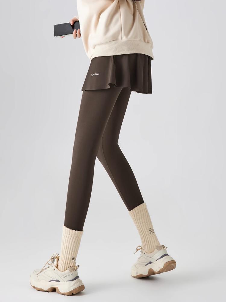 Флисовые леггинсы, осенне-зимняя юбка-трапеция, теплые искусственные двухсекционные брюки с изображением акулы, женские спортивные бесшовные леггинсы с высокой талией для йоги