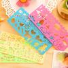 4Pcs DIY Graphic Template Stencil Drawing Stationery Ruler School Painting Supplies Drafting Tool Art