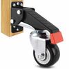 SPACEKEEPER 4-Piece Caster Kit, 300kg Weight Capacity, Workbench Caster Kit, Heavy-Duty Retractable Caster Wheels for Workbenches, Machines & Tables,