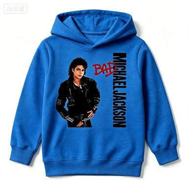 Детская толстовка с капюшоном Michajackson Bad Graphic для мальчиков и девочек, повседневная, с длинным рукавом, модная уличная одежда, детская одежда