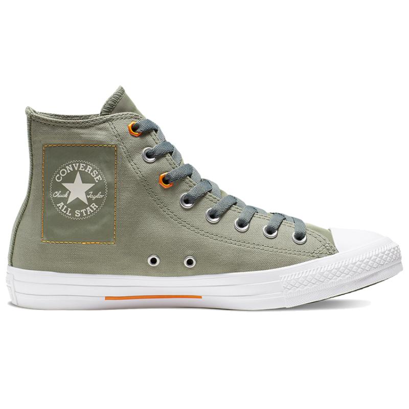 Converse Кеды All Star Light Chuck Taylor Classic Удобные Высокие Канвасовые Унисекс Милитари Грин