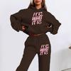Shein Горячая Распродажа Простой Женский Свитер с Принтом в Виде Букв Осенний Худи с Длинным Рукавом