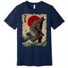 100% Cotton TOPS UNISEX TEES MENS WOMENS Vintage Japanese Godzilla Great Wave Poster T-Shirt For Men