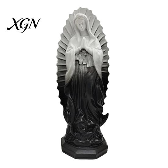 Handmade Retro Figurine Our Lady of Guadalupe Religious Statue, Virgin Mary Figurine, Resin Sculpture, Collectable Character Inspirational Art